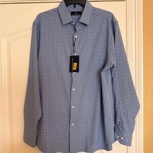 Hart Schaffner Marx Blue Gingham Men's Shirt
